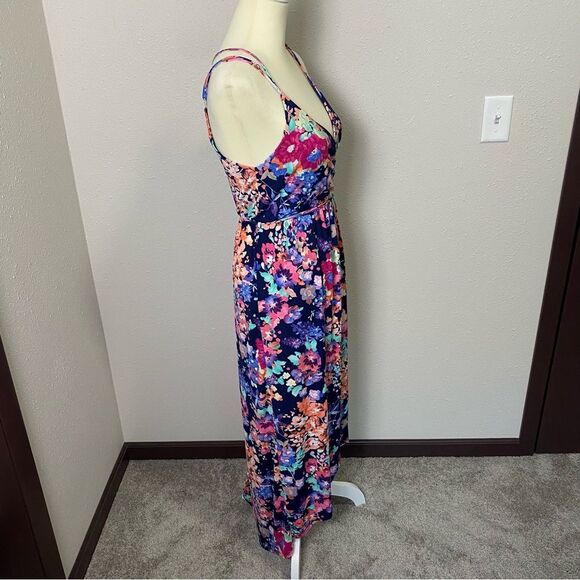 1.4.3 Story by Line Up Floral Muticolor Wrap Front Maxi Dress Women's Size Small - Picture 7 of 14